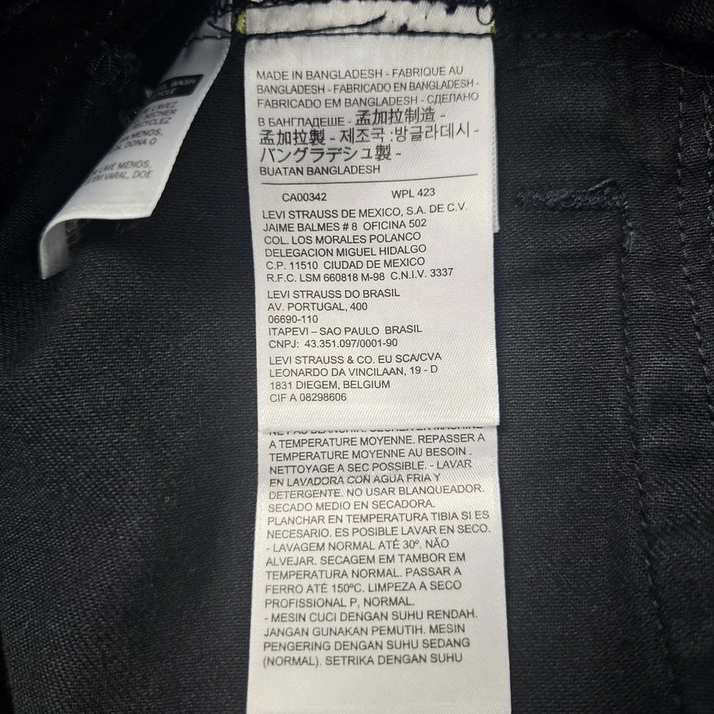 Levi's Trucker Jacket Mens Size M Black Denim 72334-0223 Stretch Cotton NWT - Picture 5 of 10